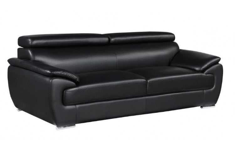 4571 Black Genuine Leather SofaModel:  4571-BLACK-S