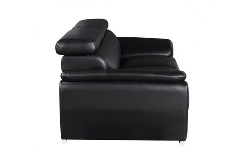 4571 Black Genuine Leather SofaModel:  4571-BLACK-S