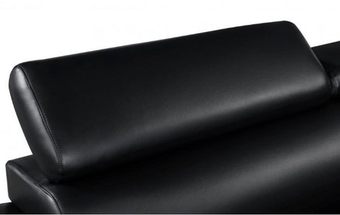 4571 Black Genuine Leather LoveseatModel:  4571-BLACK-L
