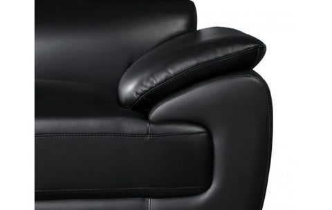 4571 Black Genuine Leather LoveseatModel:  4571-BLACK-L