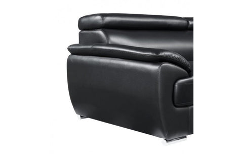 4571 Black Genuine Leather LoveseatModel:  4571-BLACK-L