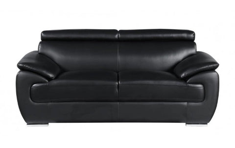 4571 Black Genuine Leather LoveseatModel:  4571-BLACK-L