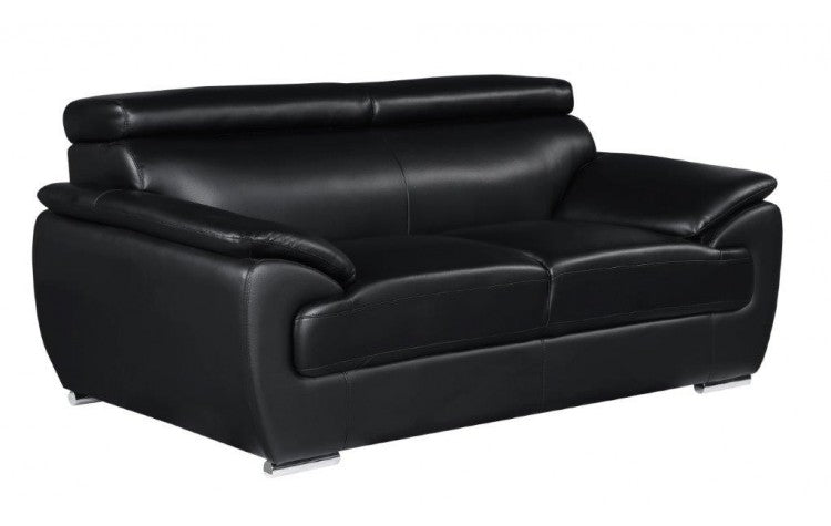 4571 Black Genuine Leather LoveseatModel:  4571-BLACK-L
