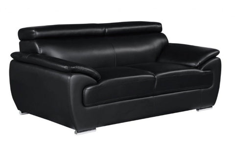 4571 Black Genuine Leather LoveseatModel:  4571-BLACK-L