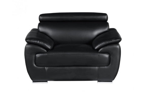 4571 Black Genuine Leather ChairModel:  4571-BLACK-CH