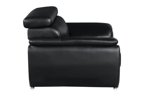 4571 Black Genuine Leather ChairModel:  4571-BLACK-CH