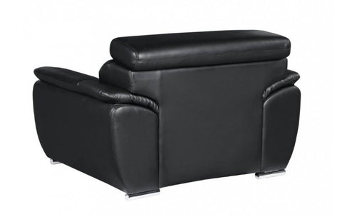 4571 Black Genuine Leather ChairModel:  4571-BLACK-CH