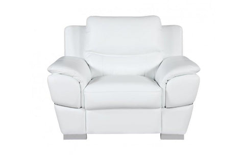 4572 White Genuine Leather ChairModel:  4572-WHITE-CH