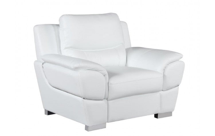 4572 White Genuine Leather ChairModel:  4572-WHITE-CH