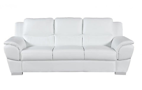 4572 White Genuine Leather SofaModel:  4572-WHITE-S