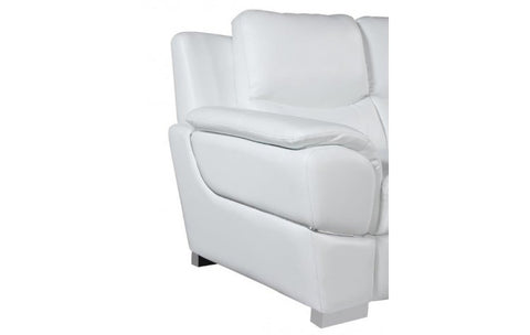 4572 White Genuine Leather LoveseatModel:  4572-WHITE-L