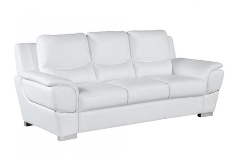 4572 White Genuine Leather SofaModel:  4572-WHITE-S
