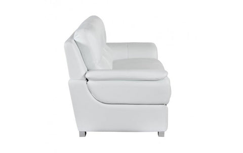 4572 White Genuine Leather LoveseatModel:  4572-WHITE-L