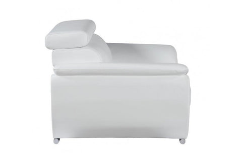 4571 White Genuine Leather ChairModel:  4571-WHITE-CH