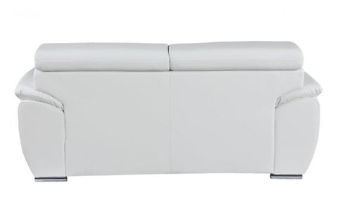 4571 White Genuine Leather LoveseatModel:  4571-WHITE-L