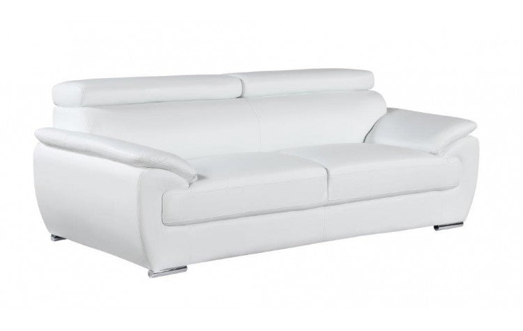 4571 White Genuine Leather SofaModel:  4571-WHITE-S