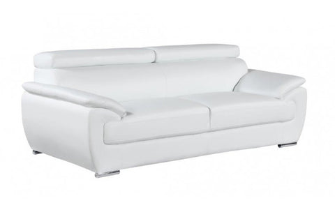 4571 White Genuine Leather SofaModel:  4571-WHITE-S