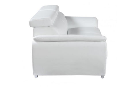 4571 White Genuine Leather SofaModel:  4571-WHITE-S
