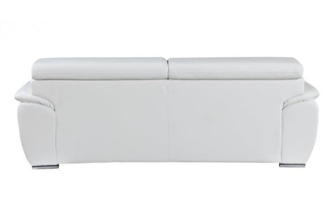 4571 White Genuine Leather SofaModel:  4571-WHITE-S
