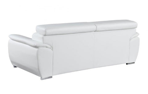 4571 White Genuine Leather SofaModel:  4571-WHITE-S