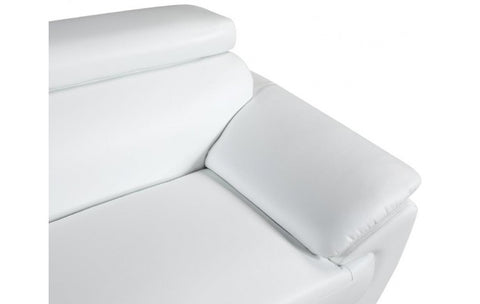 4571 White Genuine Leather LoveseatModel:  4571-WHITE-L
