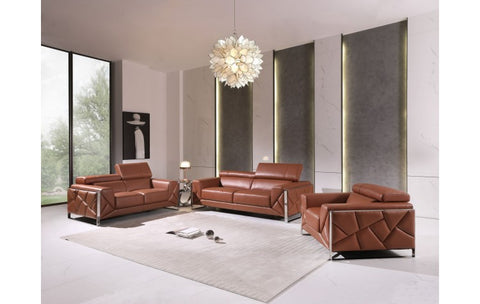 903 DivanItalia Camel Sofa Set – Top Grain Italian LeatherModel:  903-CAMEL