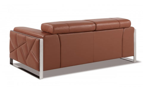903 DivanItalia Camel Sofa and Loveseat Set – Top Grain Italian LeatherModel:  903-CAMEL-2PC
