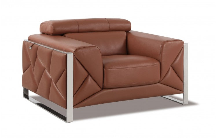903 DivanItalia Camel Chair – Top Grain Italian LeatherModel:  903-CAMEL-CH