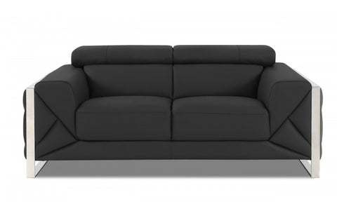 903 DivanItalia Dark Gray Sofa and Loveseat Set – Top Grain Italian LeatherModel:  903-DARK_GRAY-2PC