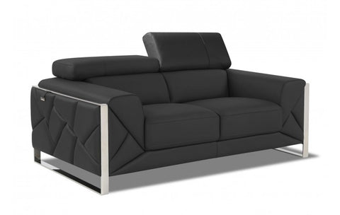 903 DivanItalia Dark Gray Loveseat – Top Grain Italian LeatherModel:  903-DARK_GRAY-L