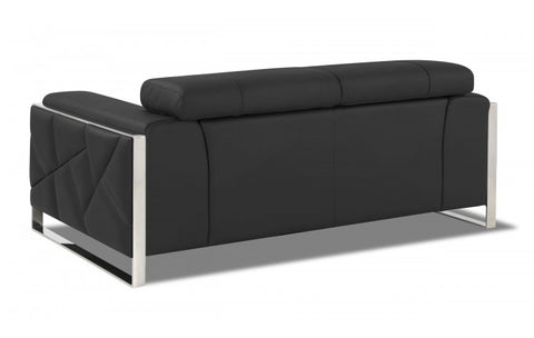 903 DivanItalia Dark Gray Sofa and Loveseat Set – Top Grain Italian LeatherModel:  903-DARK_GRAY-2PC