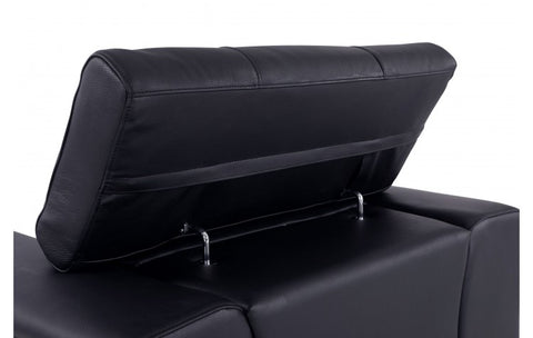 903 DivanItalia Black Sofa – Top Grain Italian LeatherModel:  903-BLACK-S