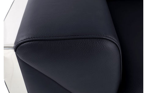 903 DivanItalia Black Sofa – Top Grain Italian LeatherModel:  903-BLACK-S