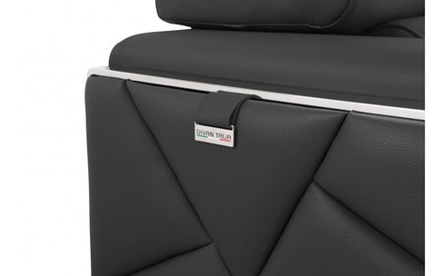 903 DivanItalia Dark Gray Sofa – Top Grain Italian LeatherModel:  903-DARK_GRAY-S