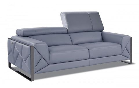 903 DivanItalia Light Blue Sofa – Top Grain Italian LeatherModel:  903-LIGHT_BLUE-S