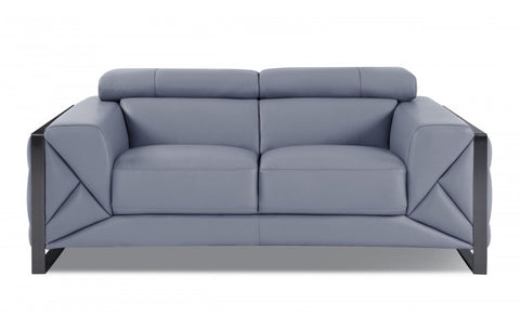 903 DivanItalia Light Blue Sofa and Loveseat Set – Top Grain Italian LeatherModel:  903-LIGHT_BLUE-2PC