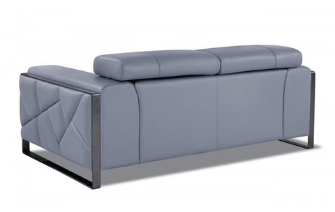 903 DivanItalia Light Blue Sofa and Loveseat Set – Top Grain Italian LeatherModel:  903-LIGHT_BLUE-2PC