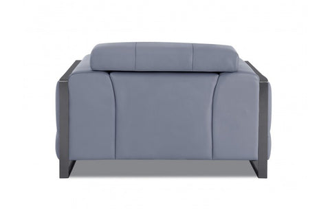 903 DivanItalia Light Blue Chair – Top Grain Italian LeatherModel:  903-LIGHT_BLUE-CH