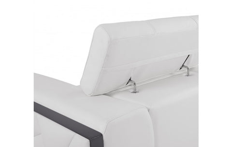 903 DivanItalia White Sofa – Top Grain Italian LeatherModel:  903-WHITE-S