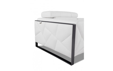 903 DivanItalia White Sofa – Top Grain Italian LeatherModel:  903-WHITE-S