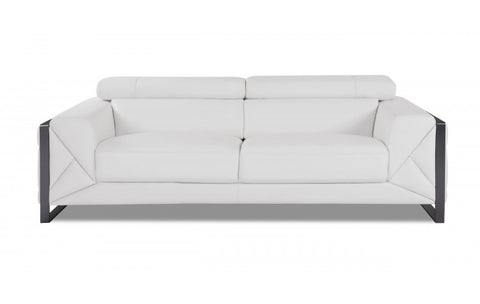 903 DivanItalia White Sofa – Top Grain Italian LeatherModel:  903-WHITE-S