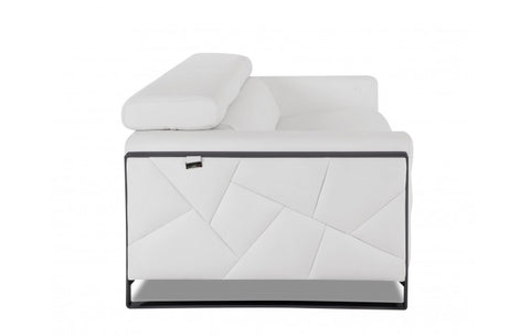 903 DivanItalia White Sofa – Top Grain Italian LeatherModel:  903-WHITE-S
