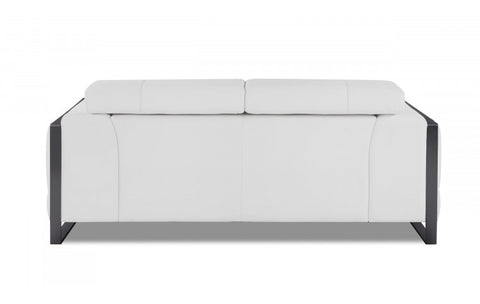 903 DivanItalia White Sofa and Loveseat Set – Top Grain Italian LeatherModel:  903-WHITE-2PC
