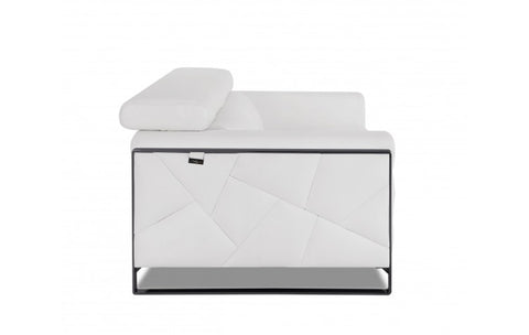 903 DivanItalia White Sofa – Top Grain Italian LeatherModel:  903-WHITE-S