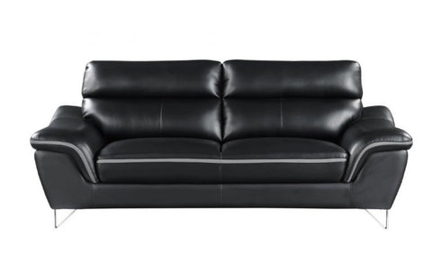168 - Black Sofa LoveModel:  168-BLACK-2PC