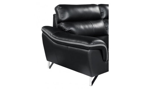 168 - Black Sofa LoveModel:  168-BLACK-2PC