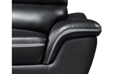 168 - Black Sofa LoveModel:  168-BLACK-2PC