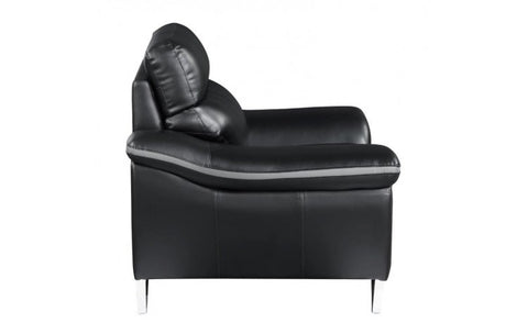 168 - Black Sofa LoveModel:  168-BLACK-2PC