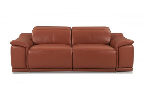 9762 DivanItalia Camel Power Reclining Sofa – Top Grain Italian LeatherModel:  9762-CAMEL-S