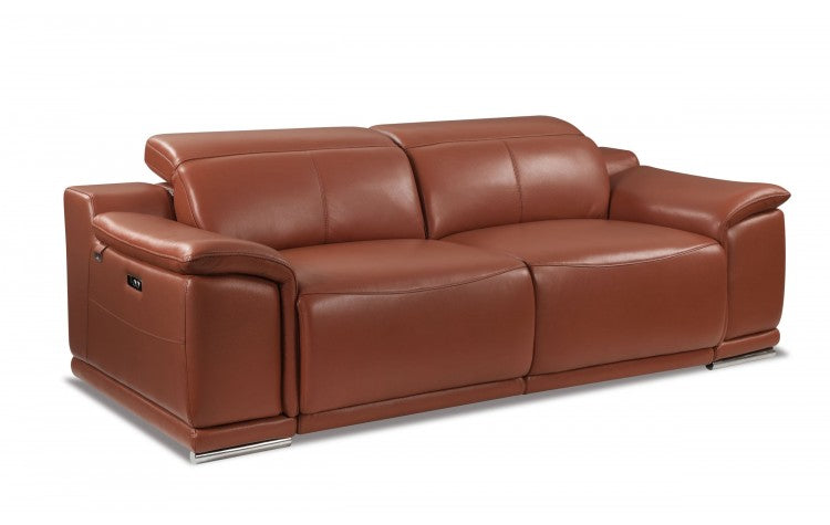 9762 DivanItalia Camel Power Reclining Sofa – Top Grain Italian LeatherModel:  9762-CAMEL-S